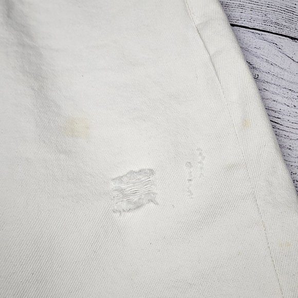 Zara Denim Skirt White Distressed, Size S - Picture 4 of 13